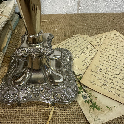 Square Silver Plated Candlestick