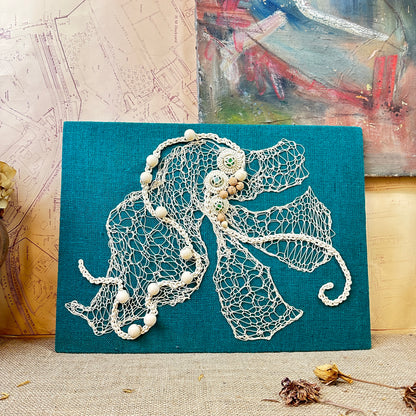 Mid Century Textile Crochet Artwork