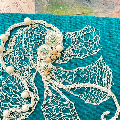 Mid Century Textile Crochet Artwork