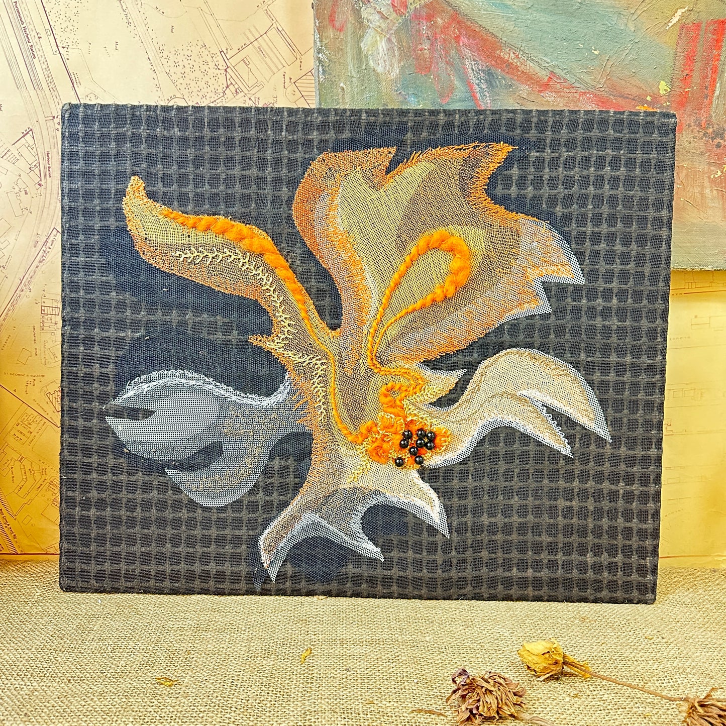 Mid Century Mixed Media Artwork