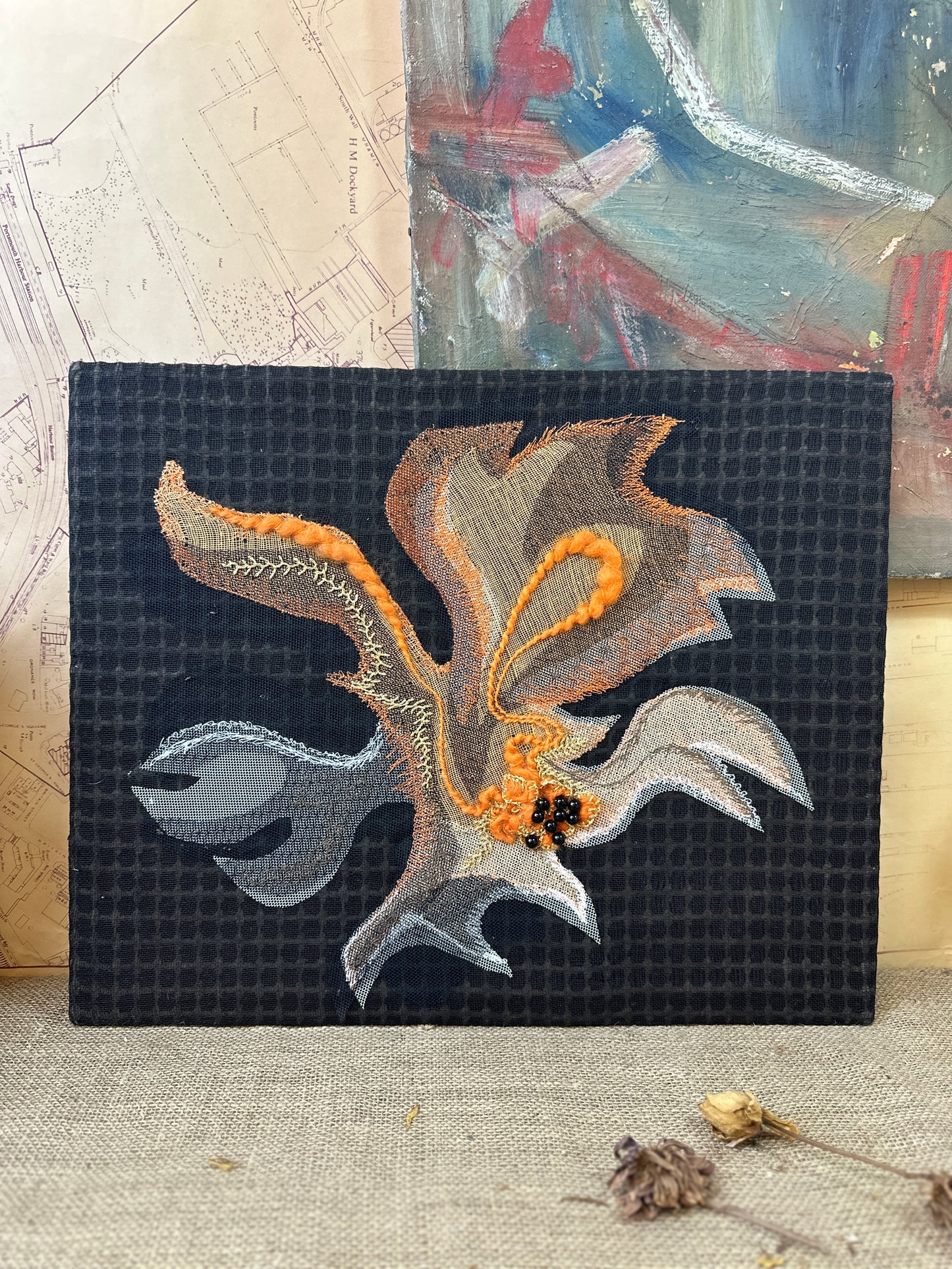 Mid Century Mixed Media Artwork