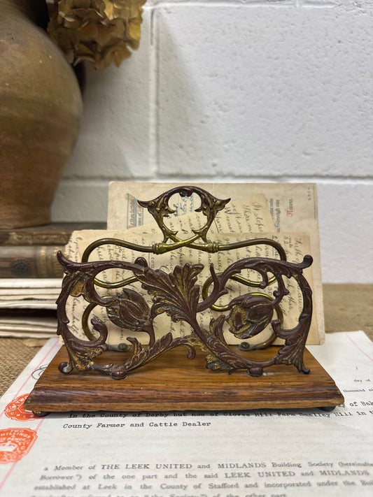 Art Nouveau Style Letter Rack