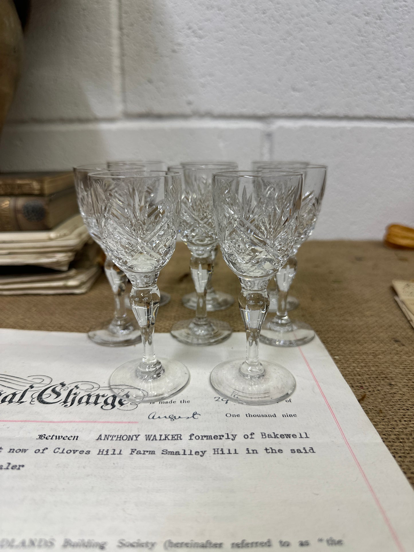 Eight Vintage Sherry Shot Glasses