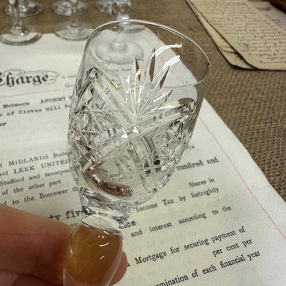 Eight Vintage Sherry Shot Glasses