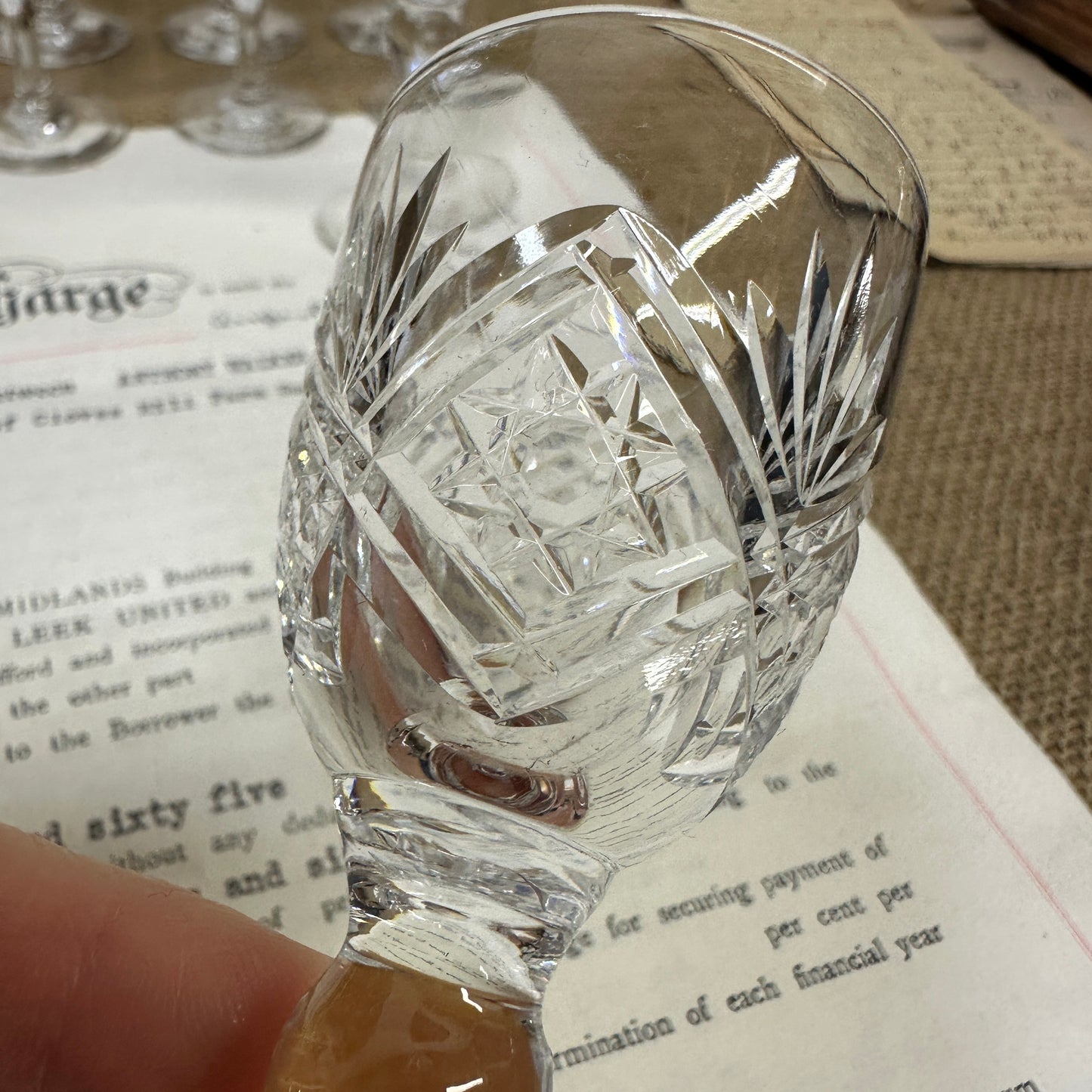 Eight Vintage Sherry Shot Glasses