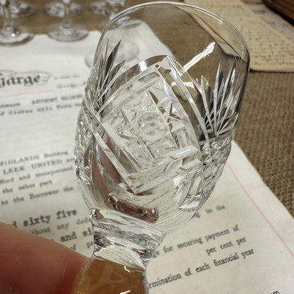 Eight Vintage Sherry Shot Glasses