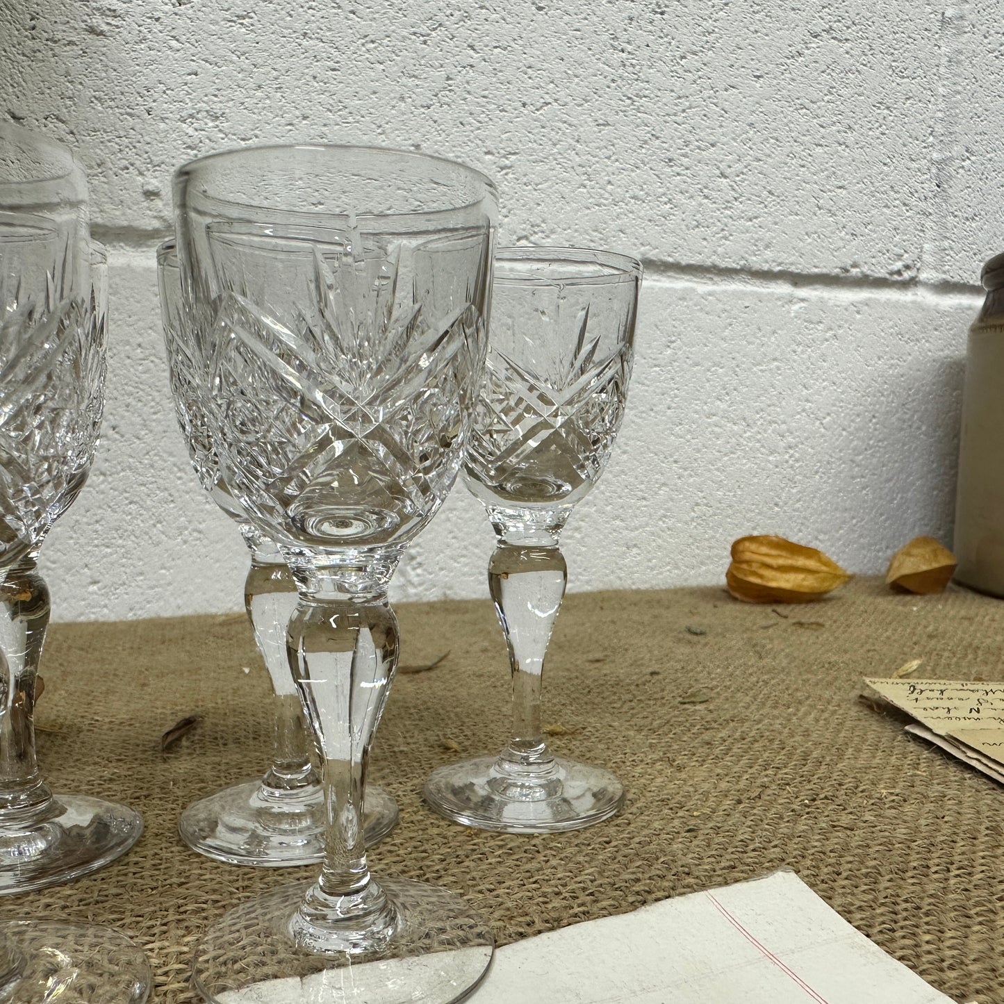 Eight Vintage Sherry Shot Glasses