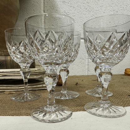 Five Vintage Wine Glasses Pattern B