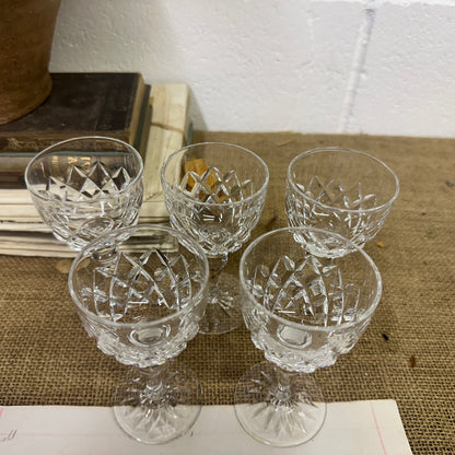 Five Vintage Wine Glasses Pattern B