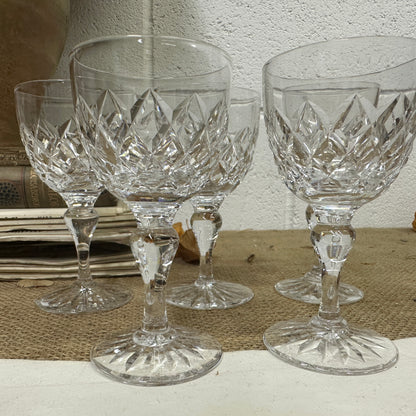 Five Vintage Wine Glasses Pattern B