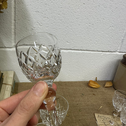 Five Vintage Wine Glasses Pattern B