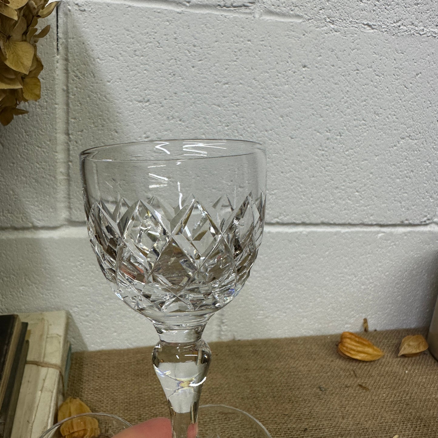 Five Vintage Wine Glasses Pattern B