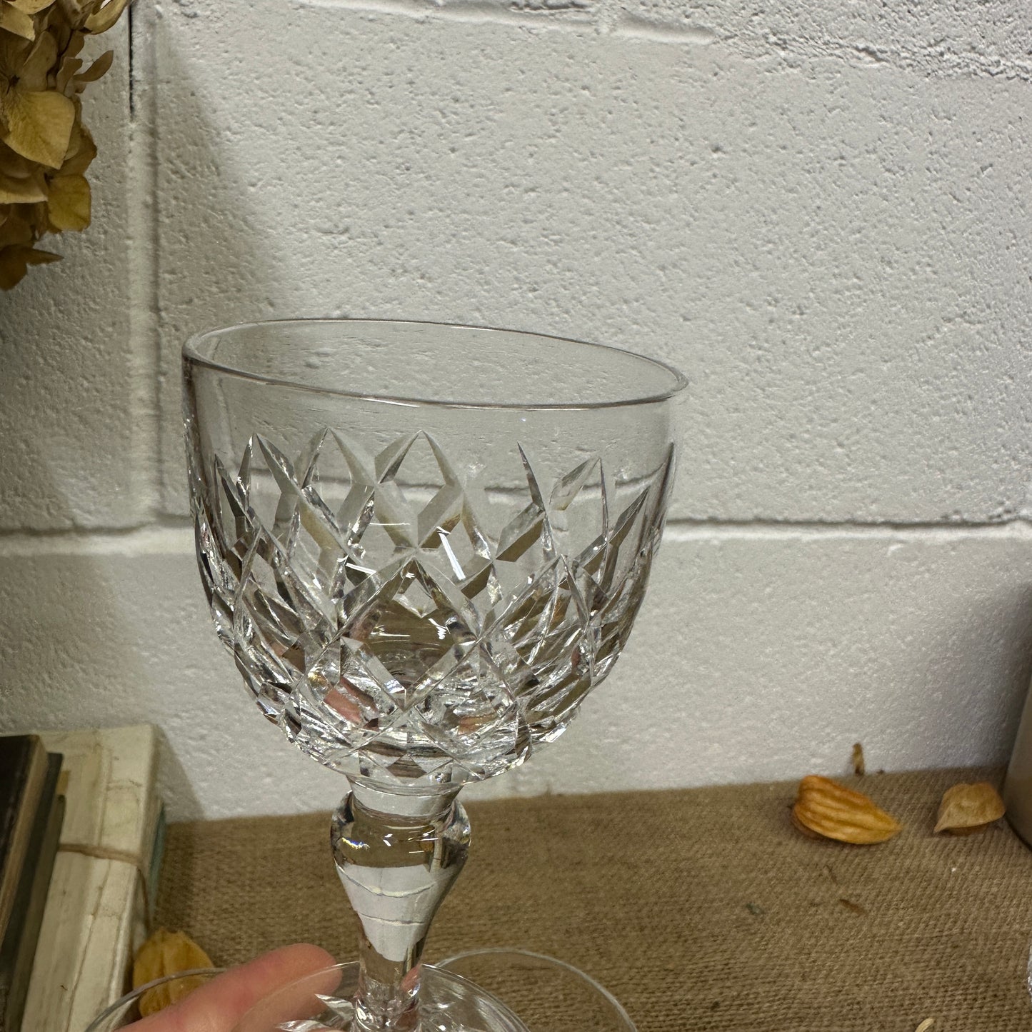 Five Vintage Wine Glasses Pattern B