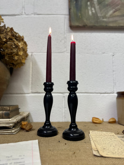 Large Victorian Ebony Candlestick