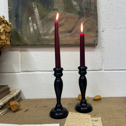 Large Victorian Ebony Candlestick