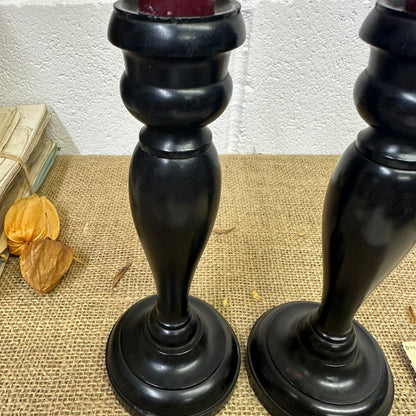 Large Victorian Ebony Candlestick
