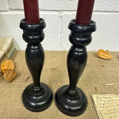 Large Victorian Ebony Candlestick