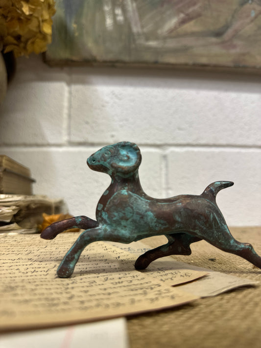Mid Century Bronze Han Dynasty Chinese Ram
