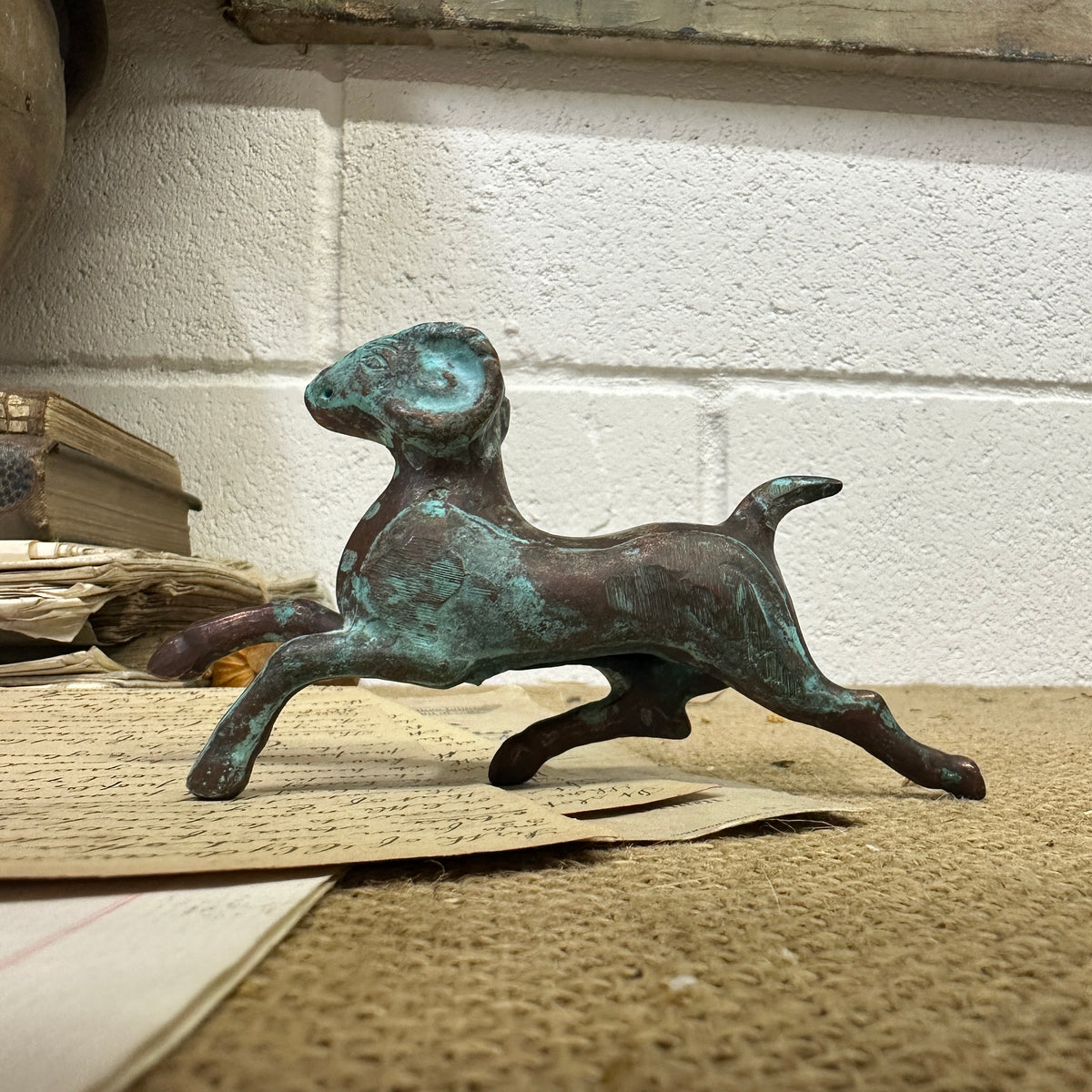 Mid Century Bronze Han Dynasty Chinese Ram