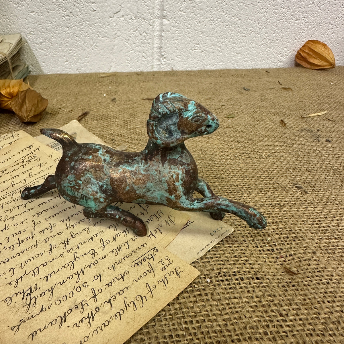 Mid Century Bronze Han Dynasty Chinese Ram