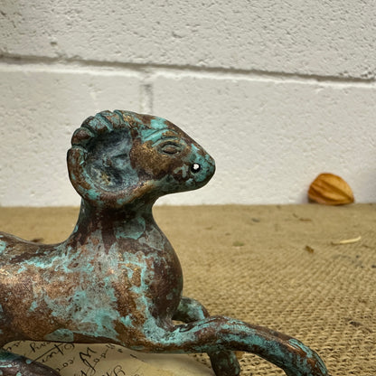 Mid Century Bronze Han Dynasty Chinese Ram