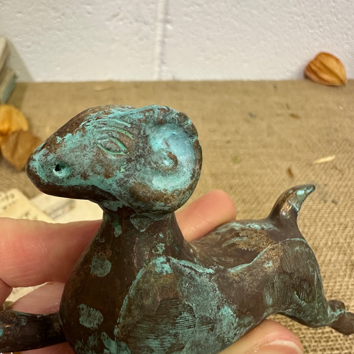 Mid Century Bronze Han Dynasty Chinese Ram