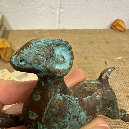 Mid Century Bronze Han Dynasty Chinese Ram