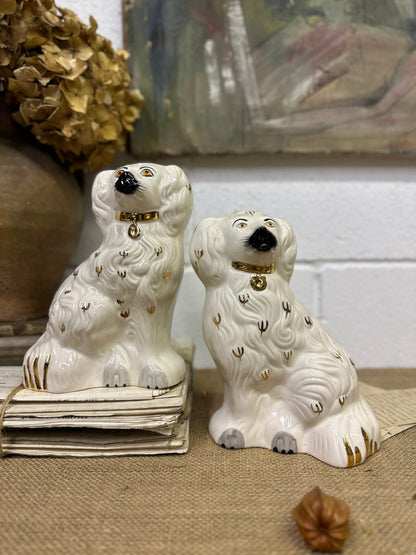 Wally Dogs Flat Backed Fireside Spaniels Pair