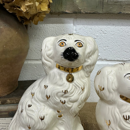 Wally Dogs Flat Backed Fireside Spaniels Pair