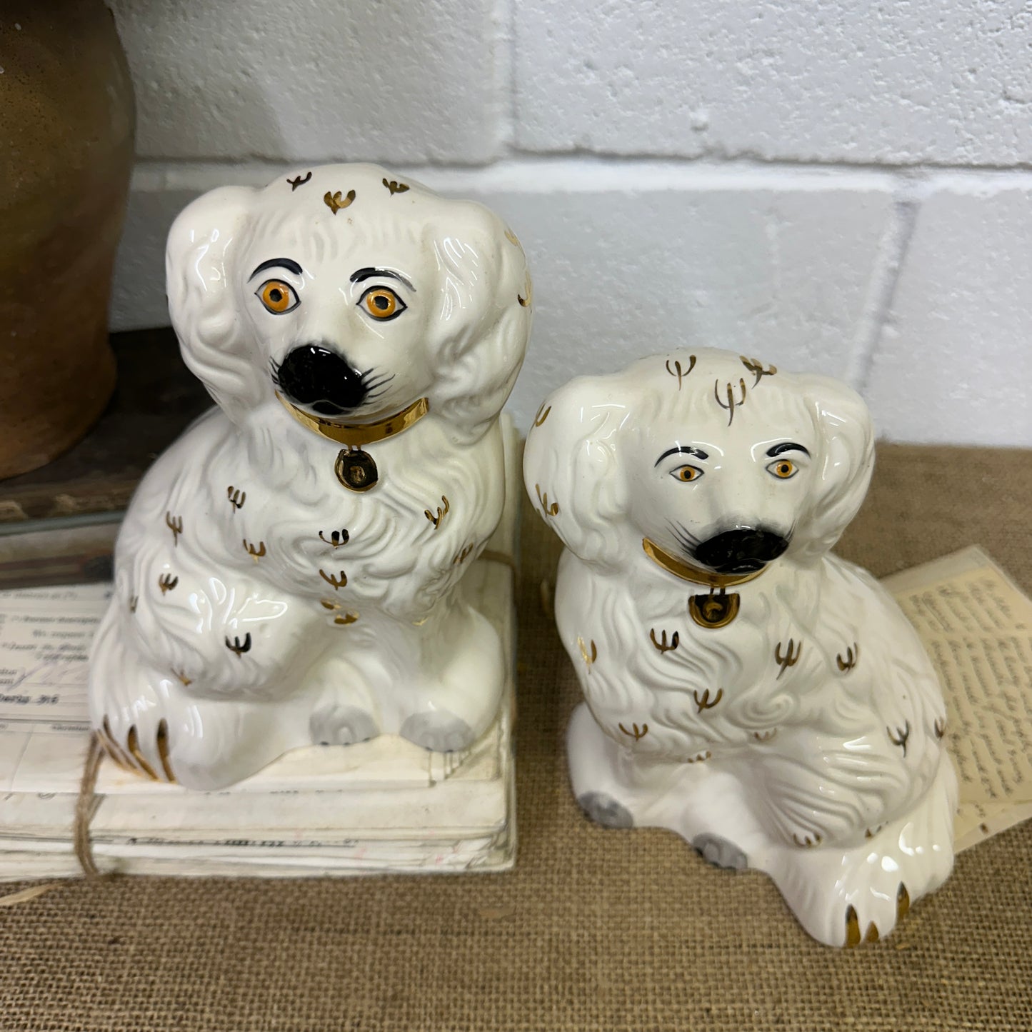 Wally Dogs Flat Backed Fireside Spaniels Pair