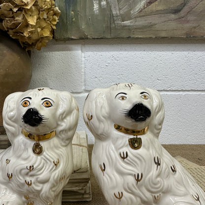 Wally Dogs Flat Backed Fireside Spaniels Pair