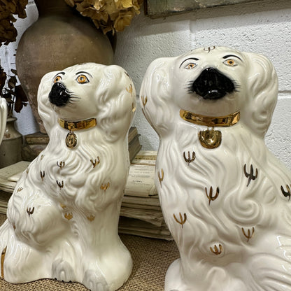 Wally Dogs Flat Backed Fireside Spaniels Pair