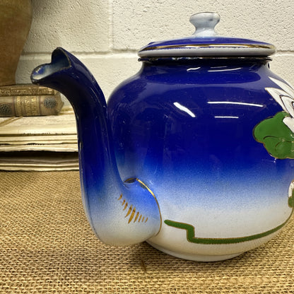 Lotus Flower Enamel Teapot