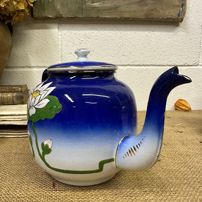 Lotus Flower Enamel Teapot