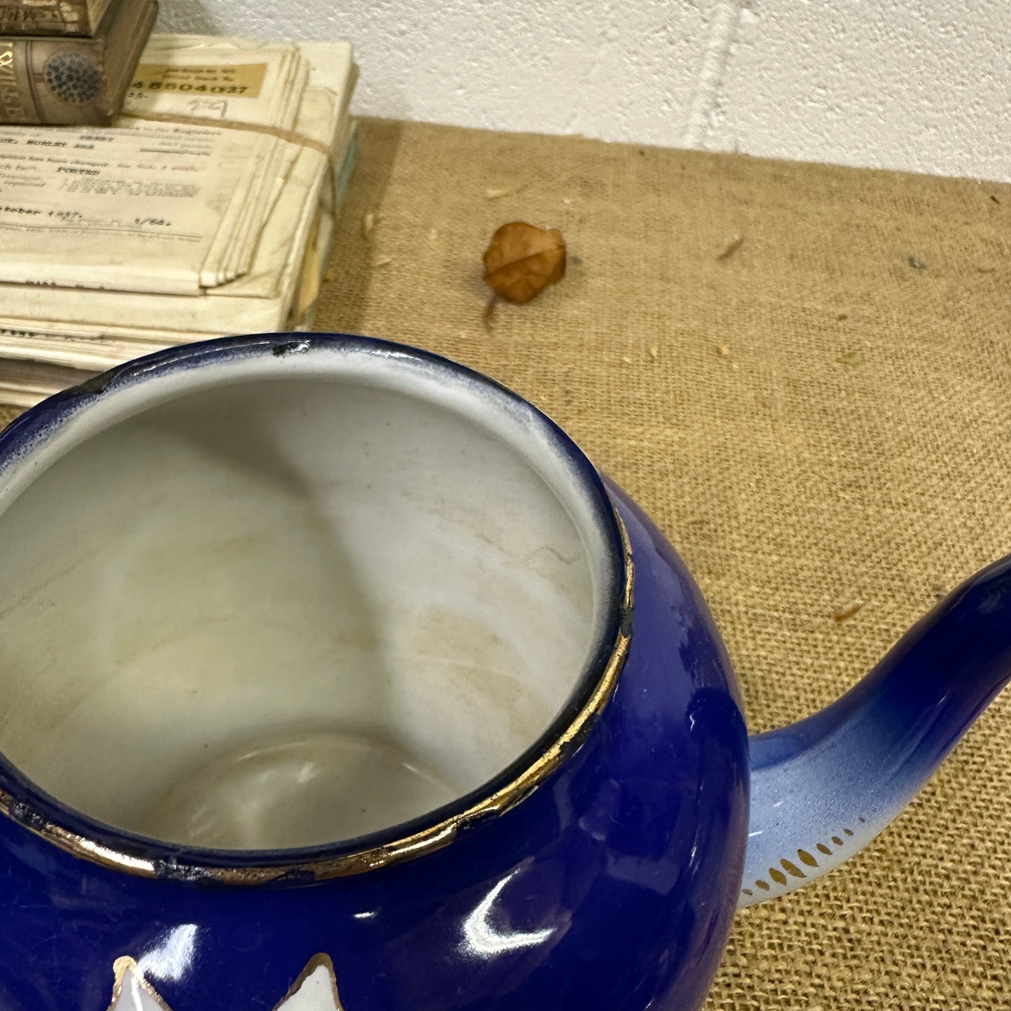 Lotus Flower Enamel Teapot