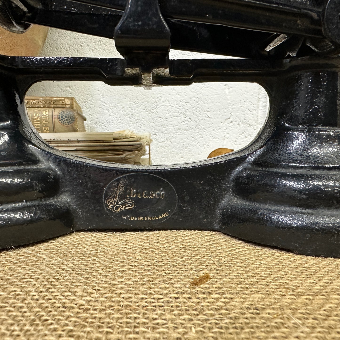 Vintage Black & Gold Kitchen Scales with Weights