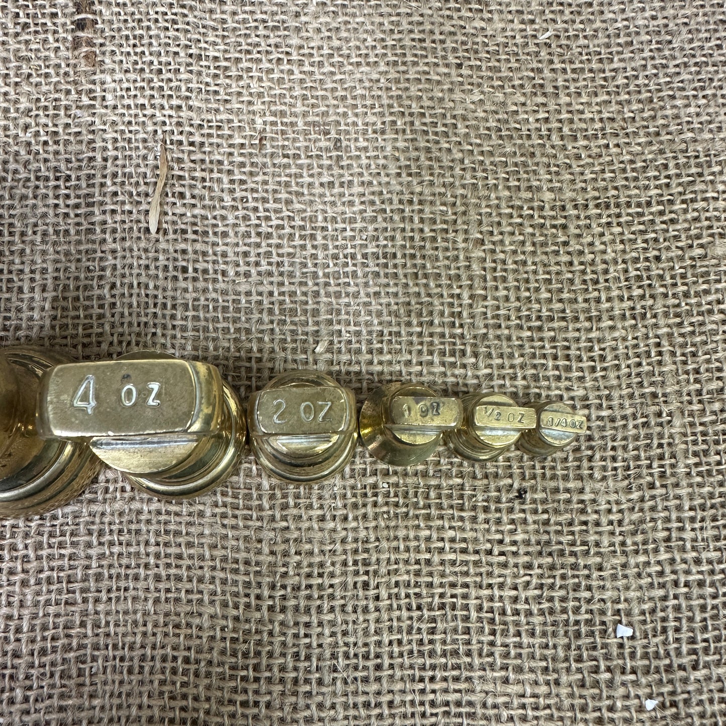 Vintage Black & Gold Kitchen Scales with Weights