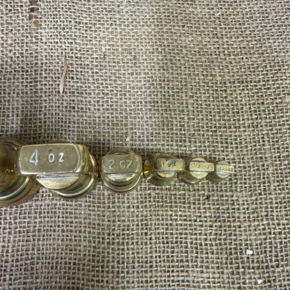 Vintage Black & Gold Kitchen Scales with Weights