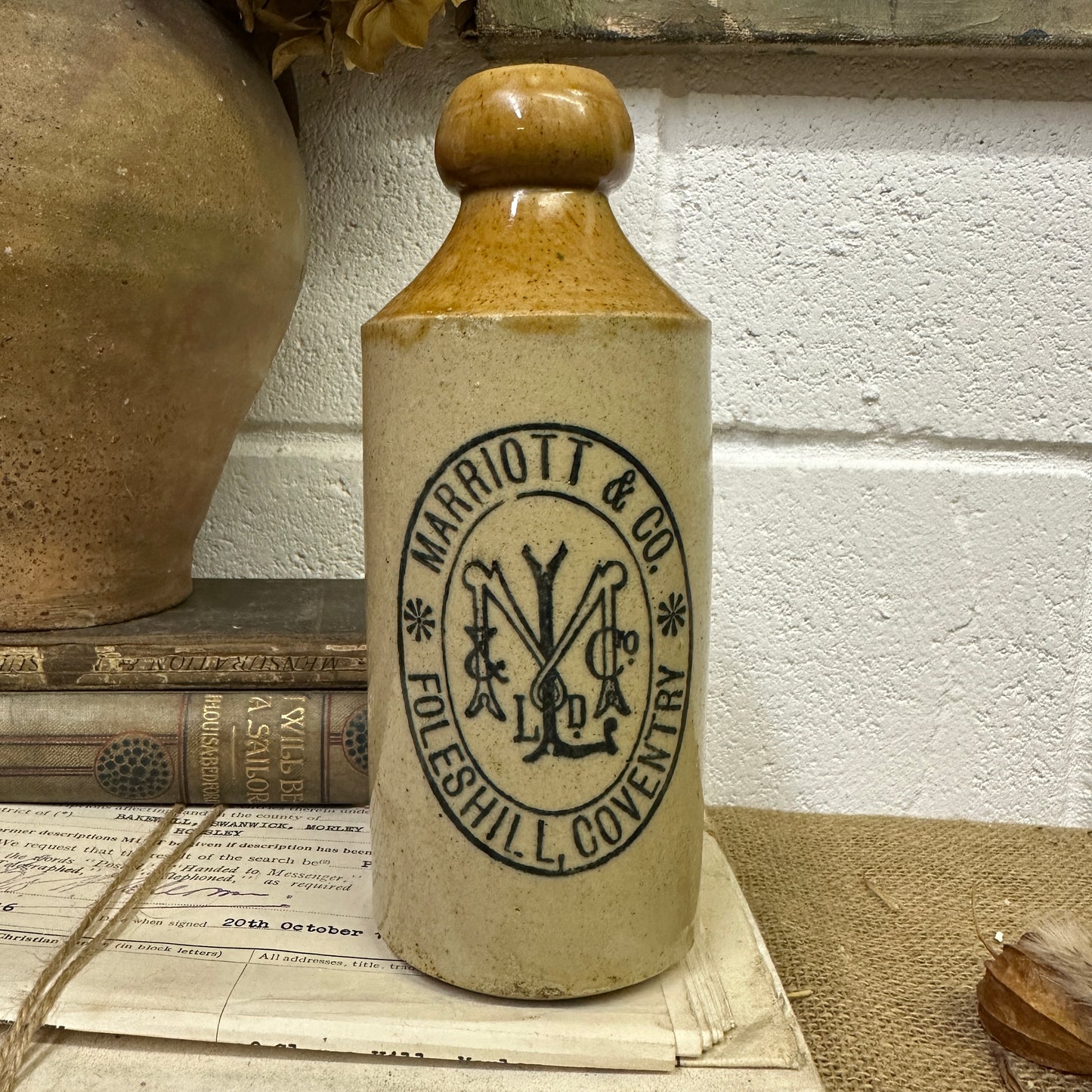 Stoneware Bottle Marriott & Co