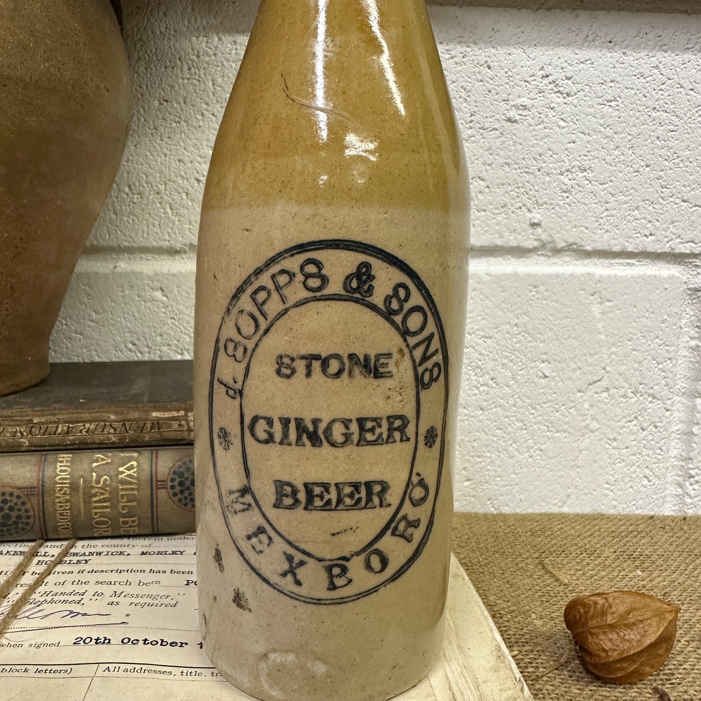 Stoneware Ginger Beer Bottle