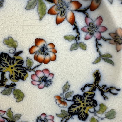 Victorian Charles Meigh & Son Plates Oriental Blossoms