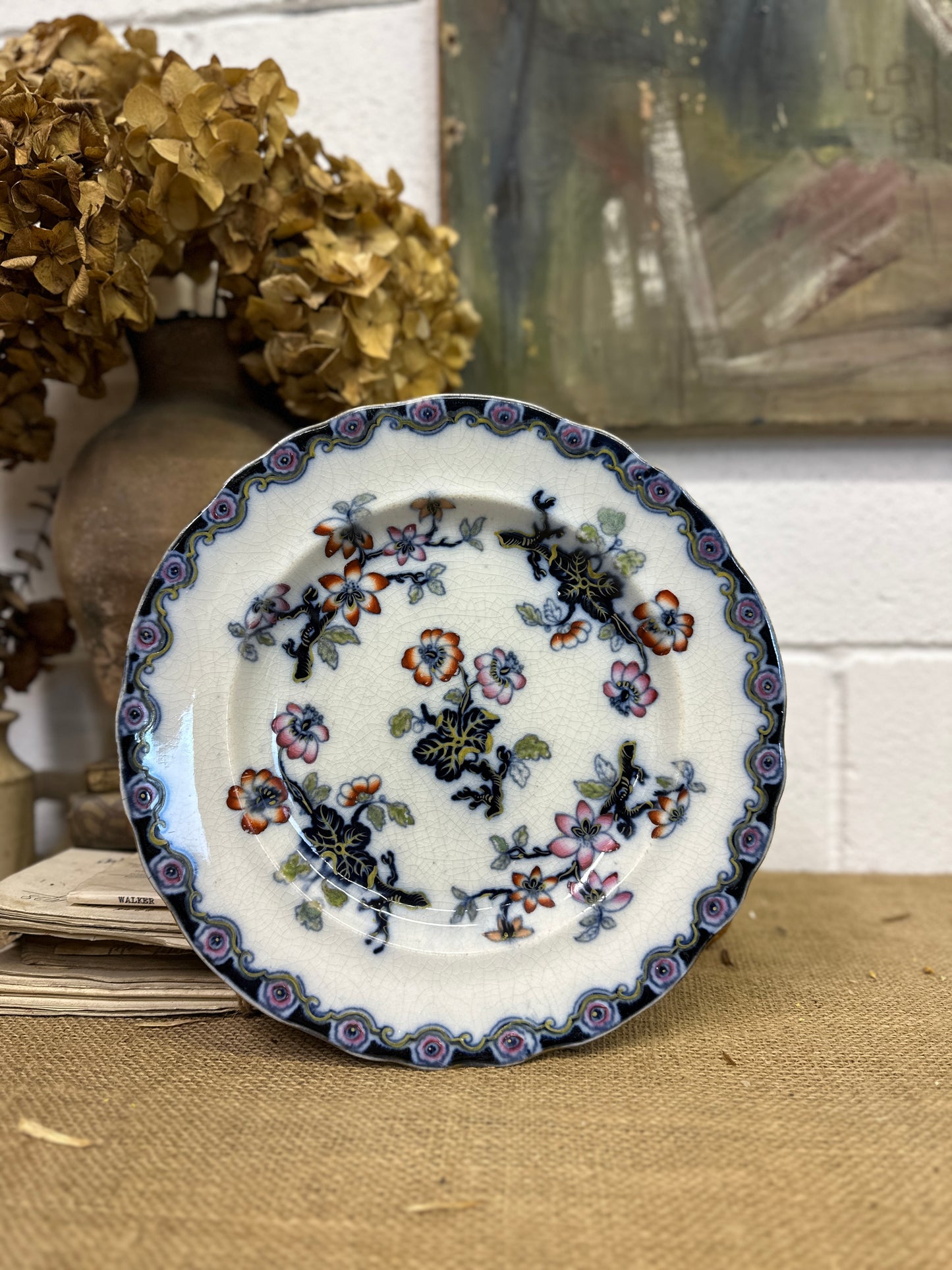 Victorian Charles Meigh & Son Plate Oriental Blossoms