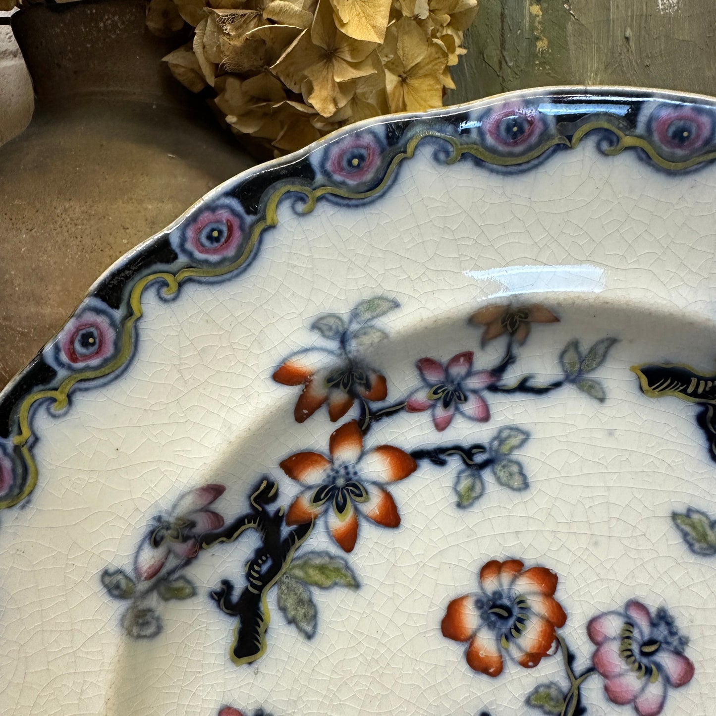 Victorian Charles Meigh & Son Plate Oriental Blossoms