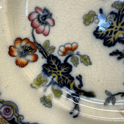 Victorian Charles Meigh & Son Plate Oriental Blossoms
