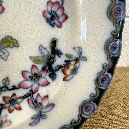 Victorian Charles Meigh & Son Plate Oriental Blossoms
