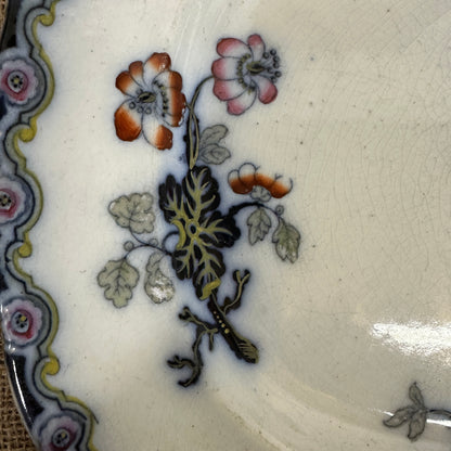 Victorian Charles Meigh & Son Oriental Blossoms Platter