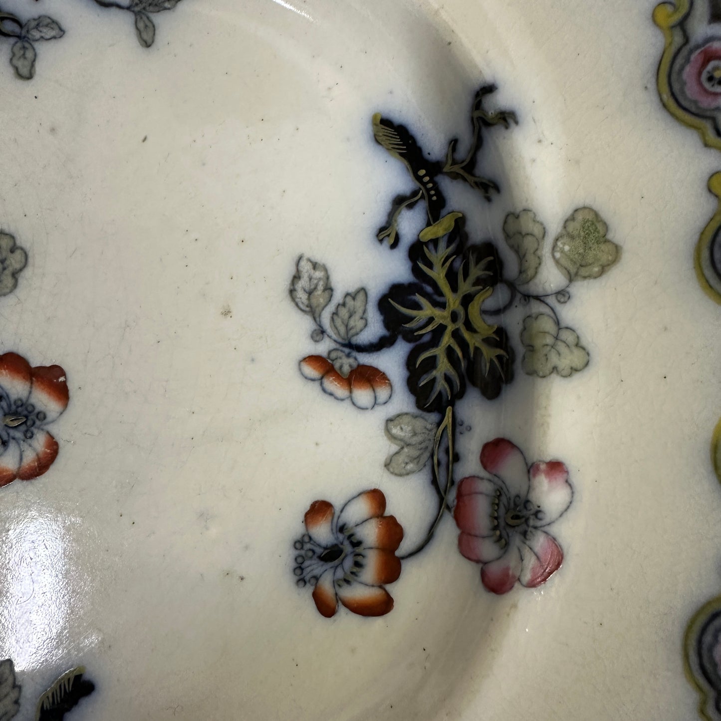 Victorian Charles Meigh & Son Oriental Blossoms Platter