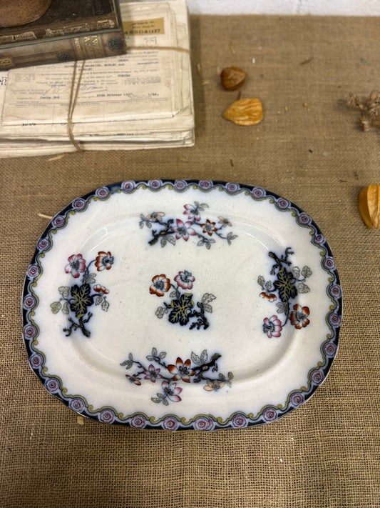Victorian Charles Meigh & Son Oriental Blossoms Platter