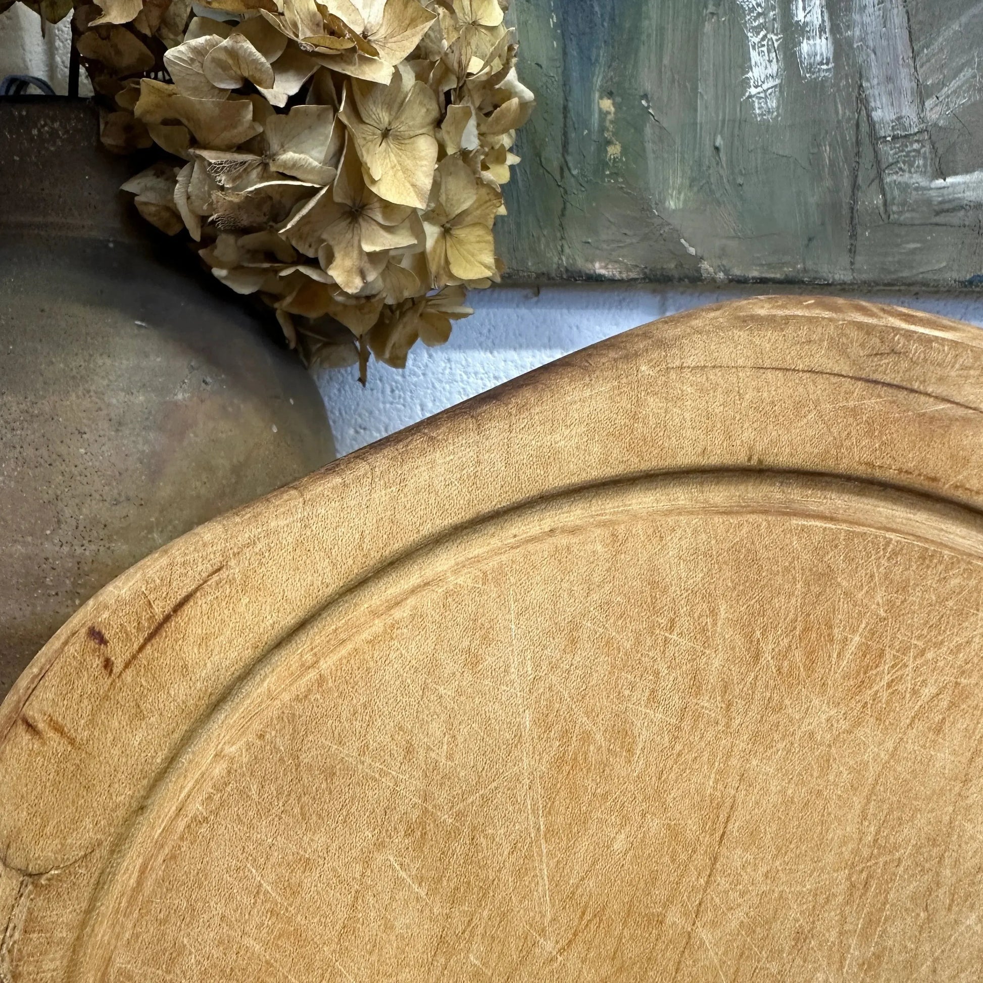 Antique Sycamore Bread Chopping Board - The Blind Mole