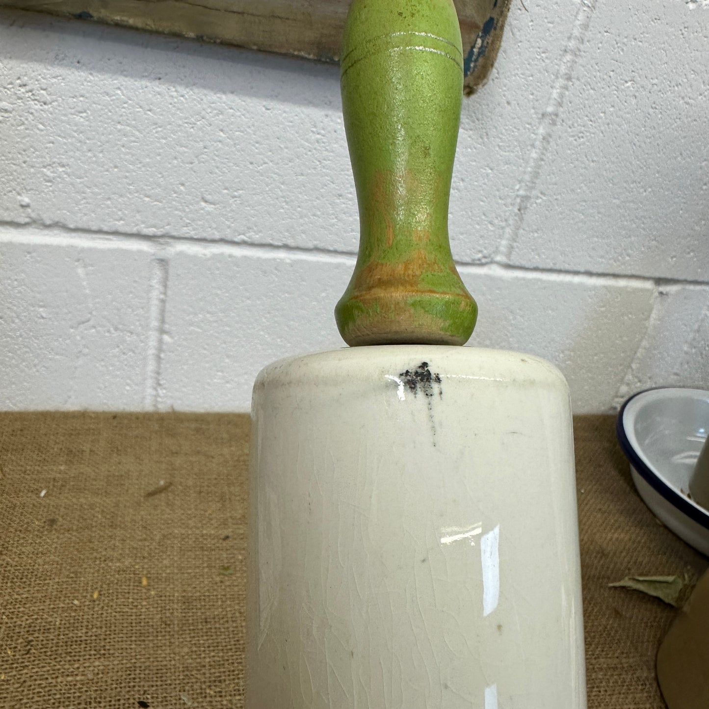 Nutbrown Pottery Green Rolling Pin